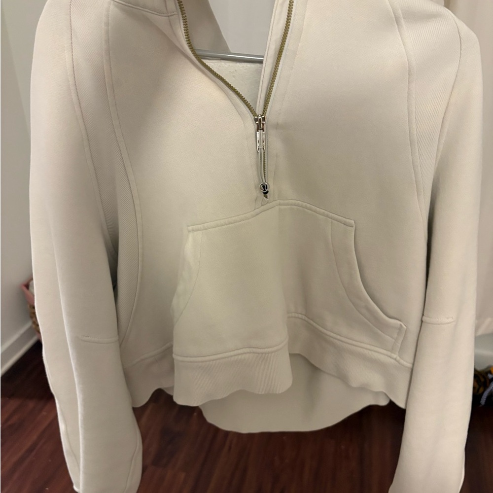 Lululemon Athletica Cream Half-Zip Hoodie